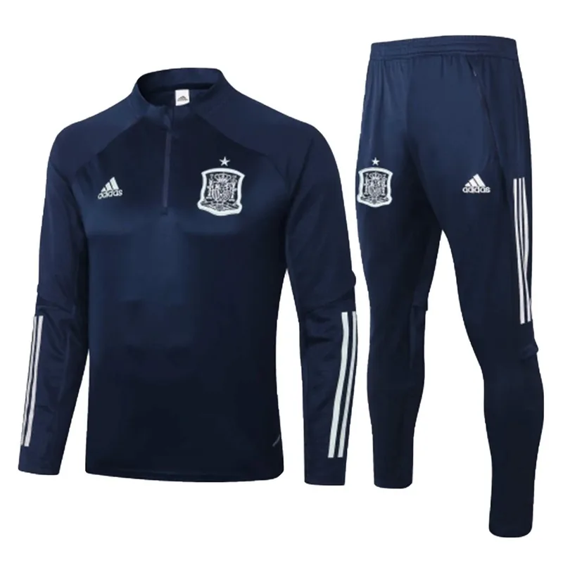 Spain 2020 1 4 Zip Tracksuit Navy