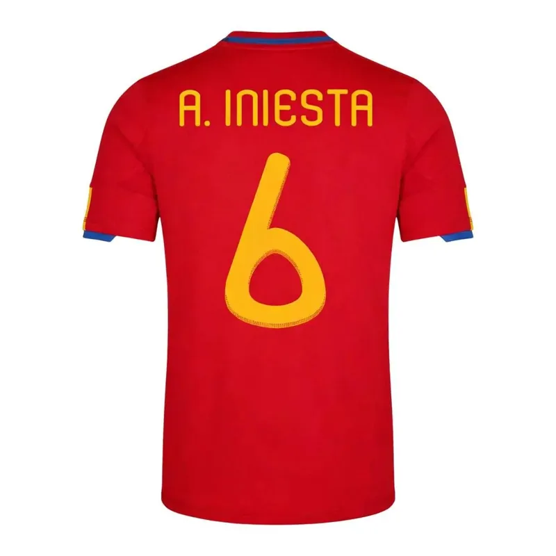 Spain 2010 Retro Home Jersey