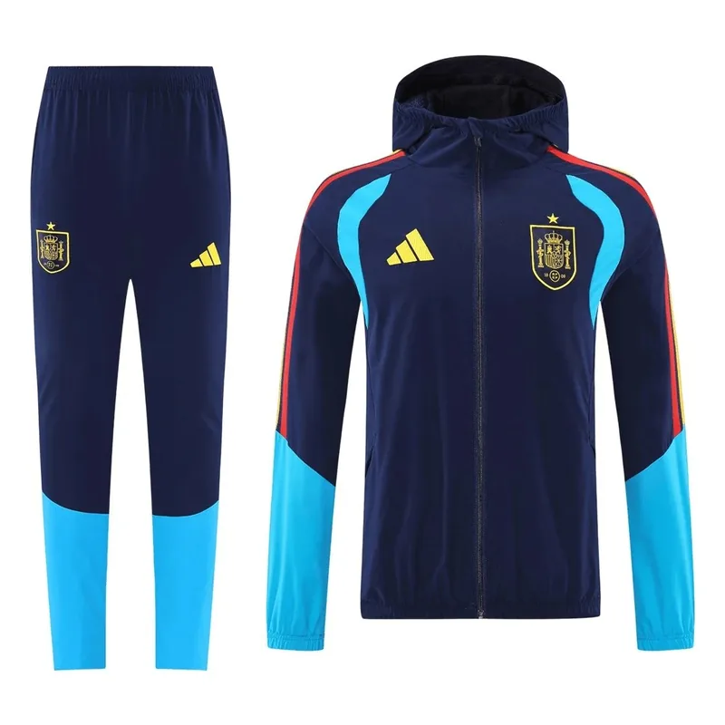Spain 2026 Hoodie Tracksuit Blue Black