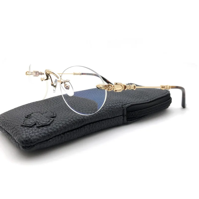 New Fashion Glasses Business Rimless Men's Glasses Frame Glasses Personality Retro Women's Optical Glasses Frame 20-XW-1
