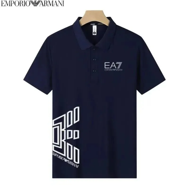 EA7 Logo Business Polo Shirt - Navy