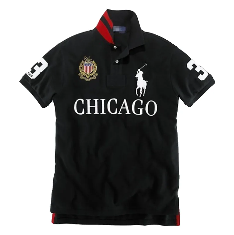 Men's stand collar short sleeve T-shirt