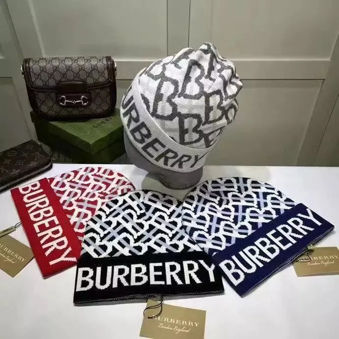 Burberry Monogram Beanie Hats