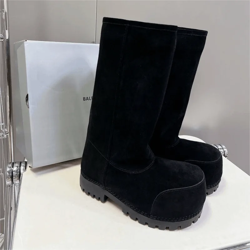 Balenciaga Suede Platform Boots