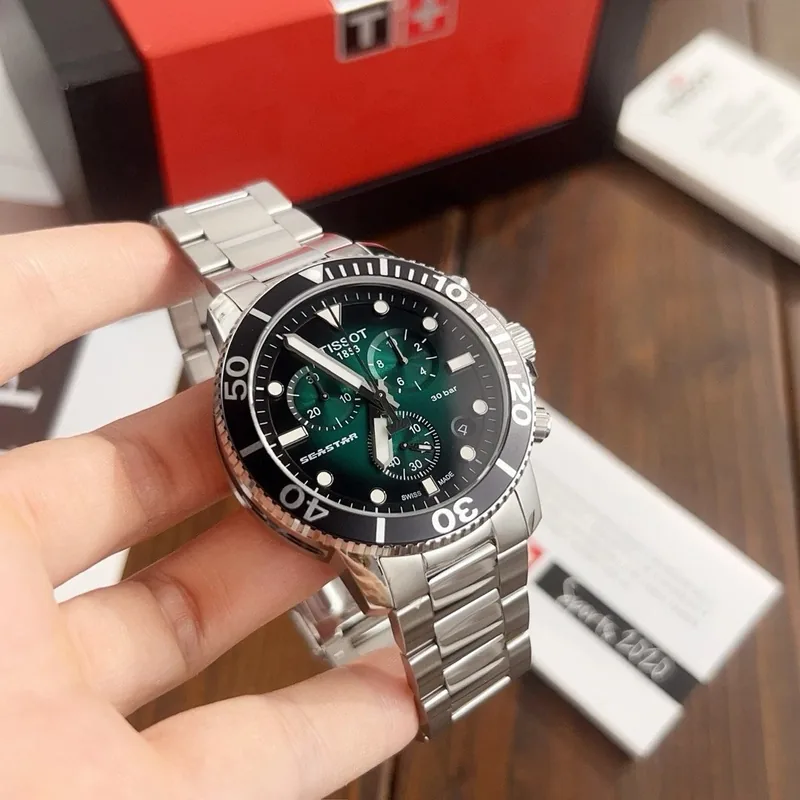 Tissot T120 Seastar Chrono Automatic Watch 45mm