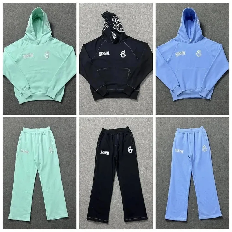 6PM Casual Matching Hoodie and Sweatpants Set