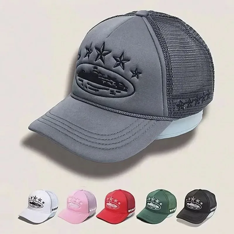 Truck Style Cap with Embroidered Stars