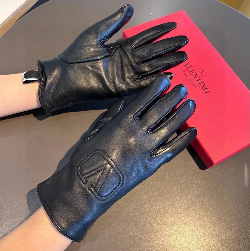 Valentino Lambskin Cashmere Gloves Ver.A