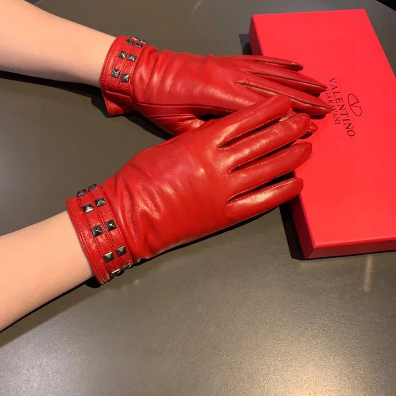 Valentino Lambskin Cashmere Gloves Ver.B