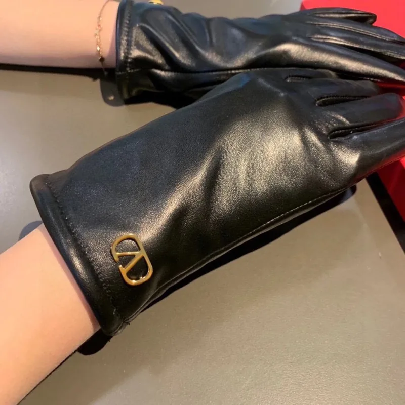Valentino Lambskin Cashmere Gloves Ver.D