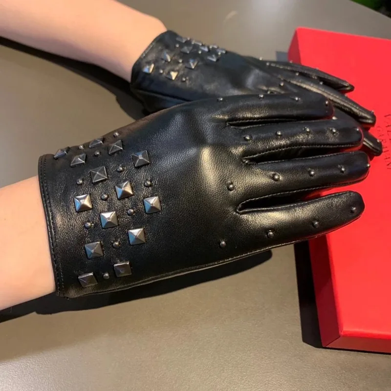 Valentino Lambskin Cashmere Gloves Ver.F