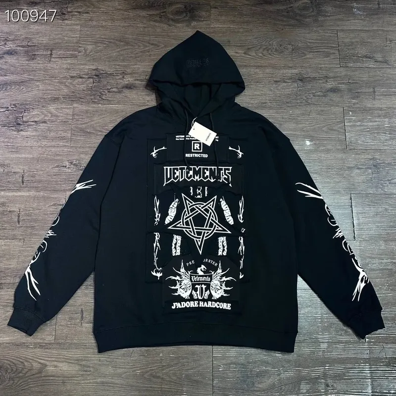 Vetements Black Hoodie Ver.J