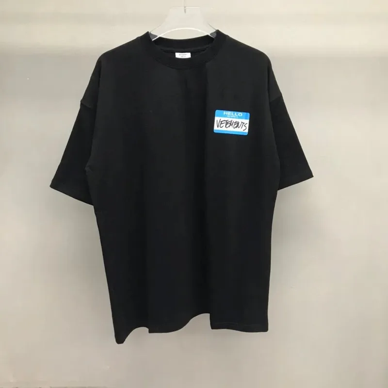 Vetements Black T-Shirt Ver.H