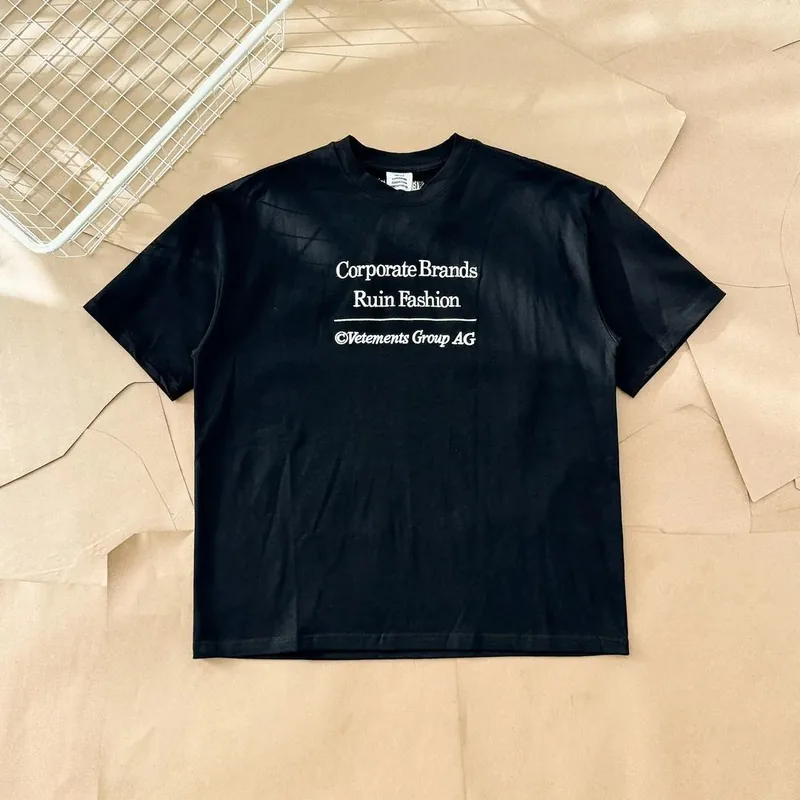 Vetements Black T-Shirt Women Ver.A