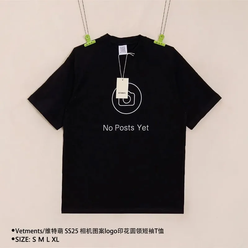 Vetements Black T-Shirt Women Ver.L