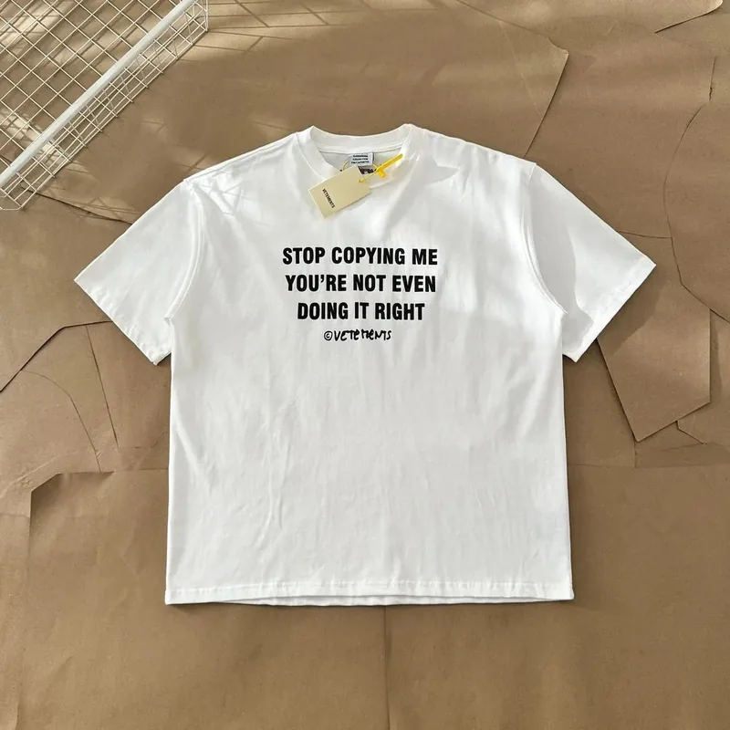 Vetements White T-Shirt Women Ver.C