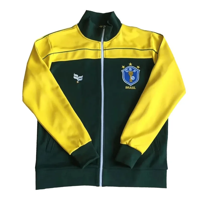 Brazil 1982 Vintage Track Jacket Green Yellow