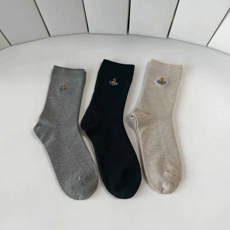 Vivienne Westwood Embroidered Crew Socks 3-Pair Box Ver.B