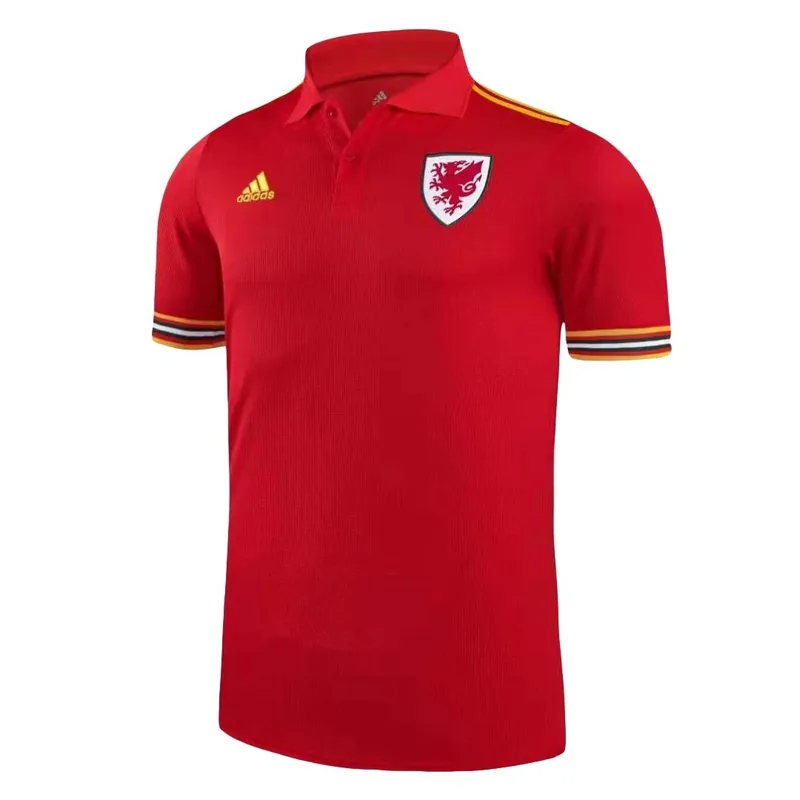 Wales 2021 Soccer Core Polo Shirts 22
