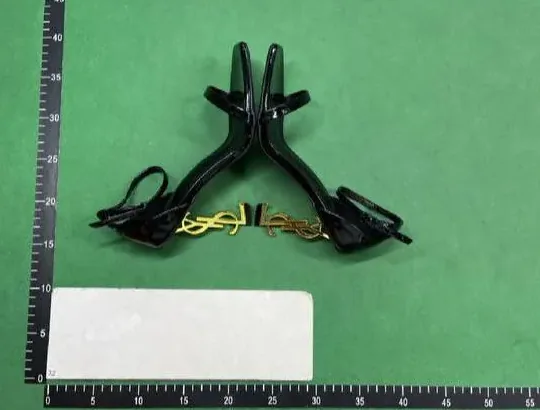 Saint Laurent Opyum Black White High Heels — Photo 13