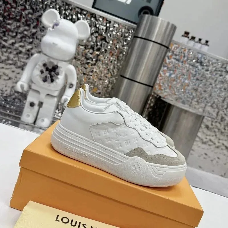 Louis Vuitton White Platform Sneakers — QC