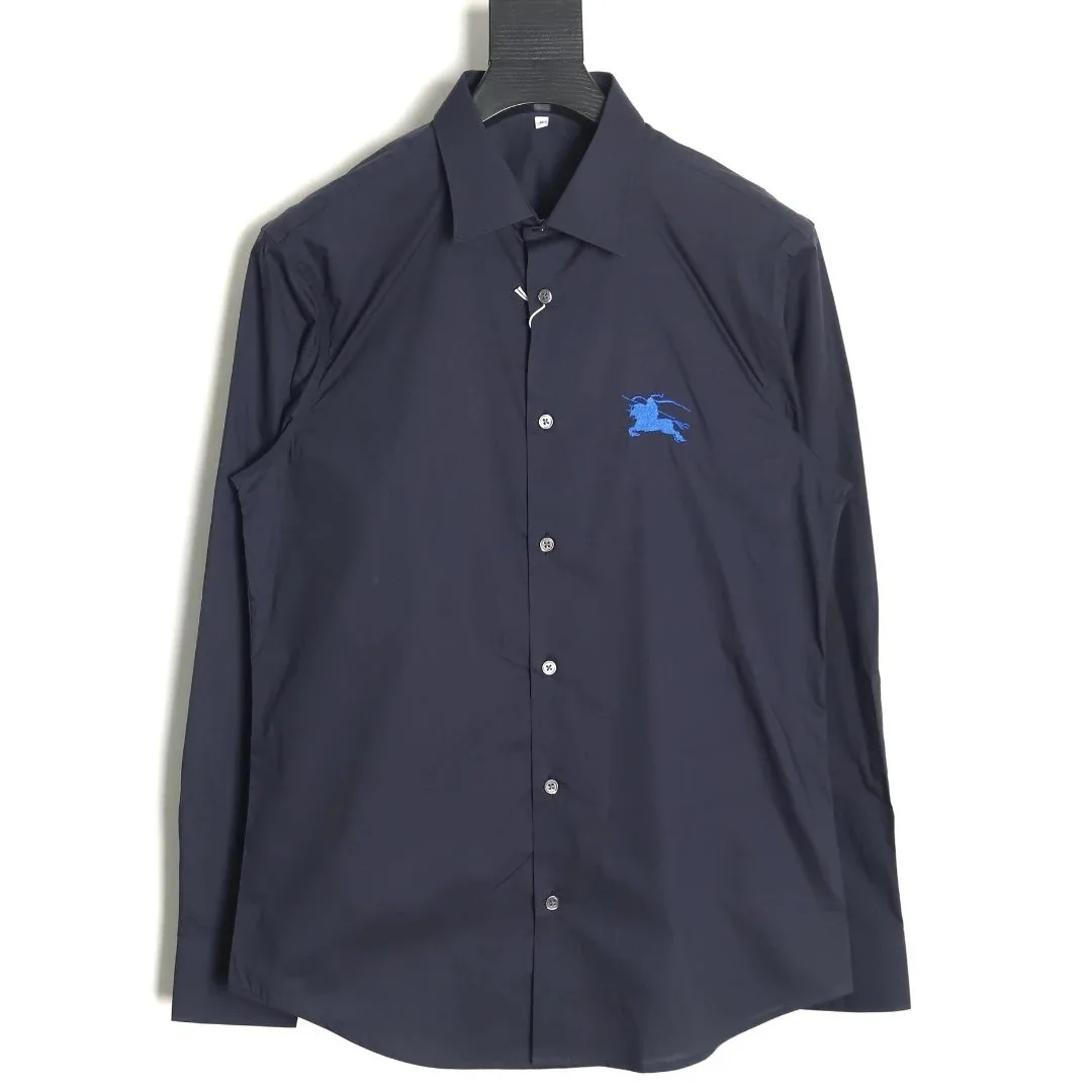 Embroidered Poplin Cotton Long-Sleeve Shirt — Photo 7