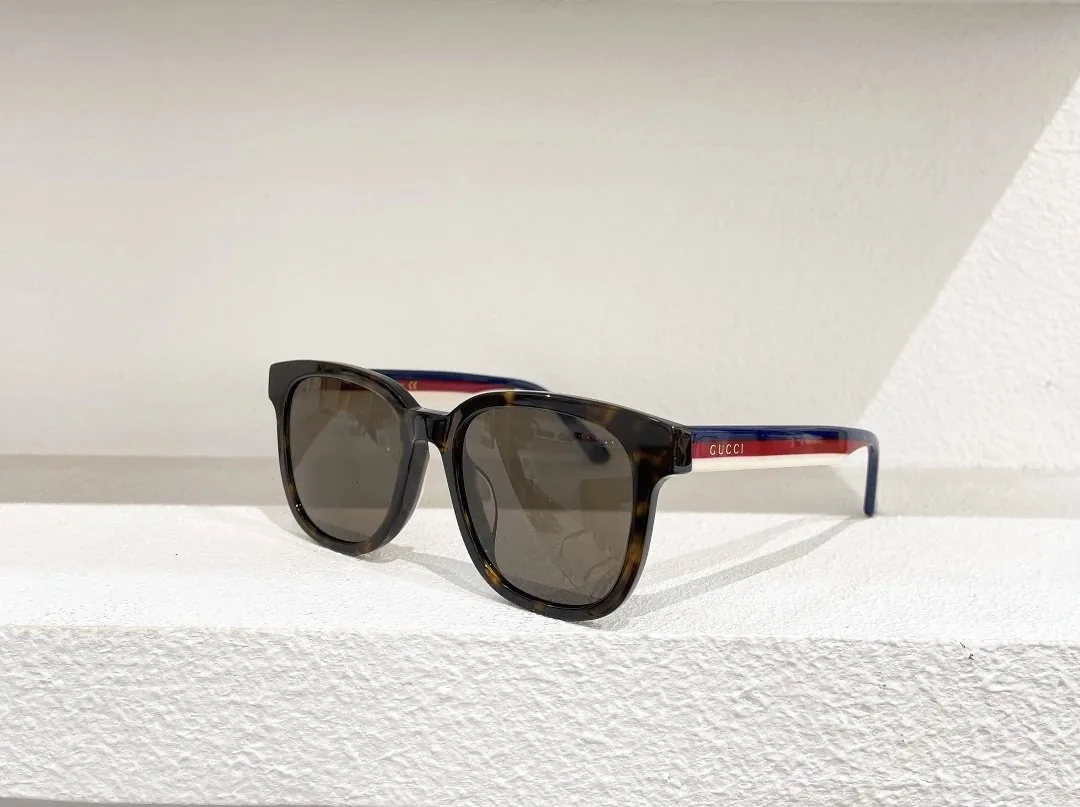 Gucci Web Stripe Square Sunglasses Black — Photo 3