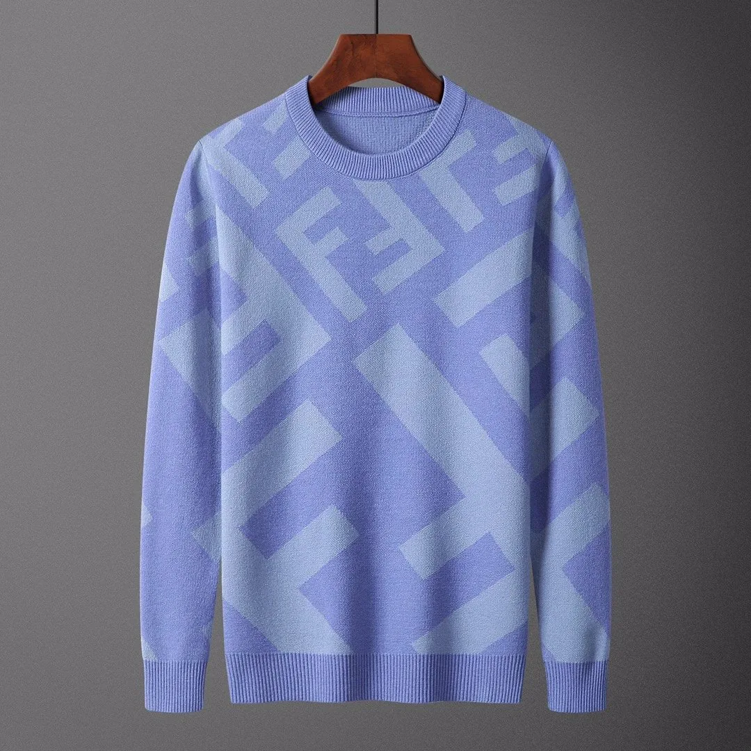 Letter Jacquard Crewneck Knit Sweater — Photo 8