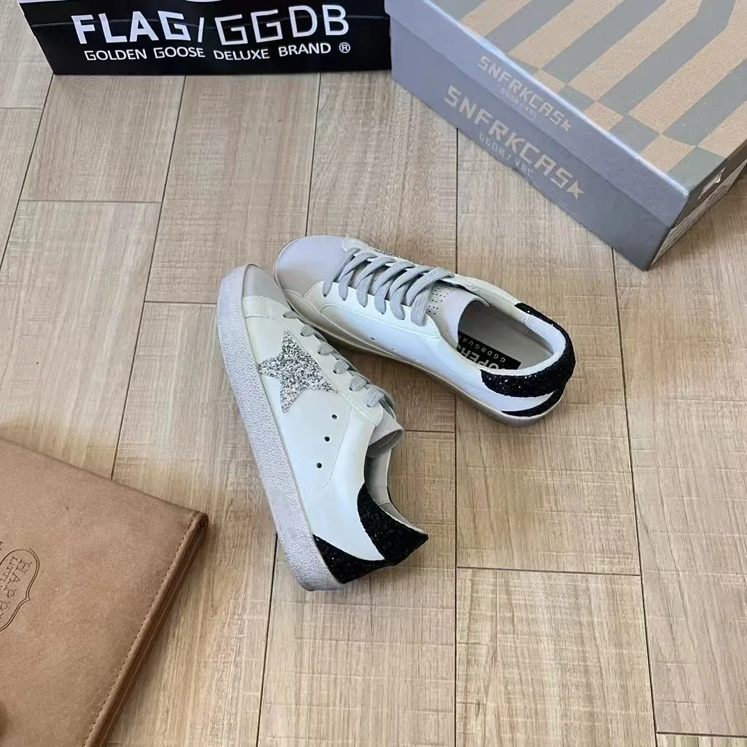 Golden Goose Super-Star White Sneakers — Photo 15