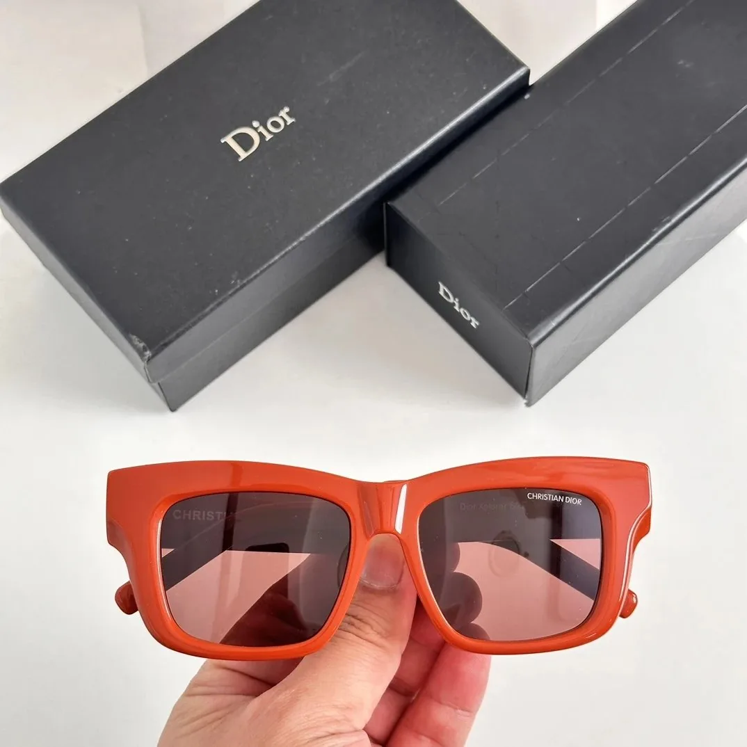 Dior Logo Square Sunglasses Black — QC
