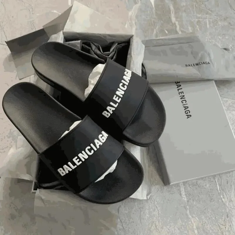 Balenciaga Logo Rubber Pool Slide Sandal