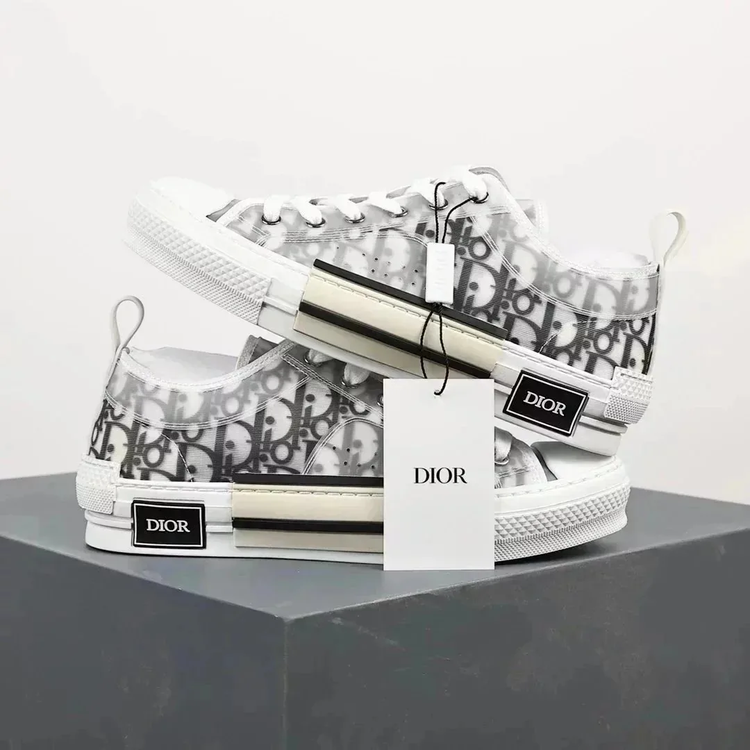 Dior B23 Grey Canvas Shoes — QC