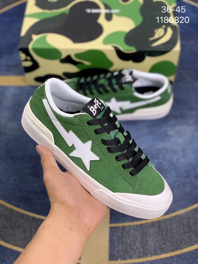 Bape Sta Green Suede Low-Tops — Photo 3