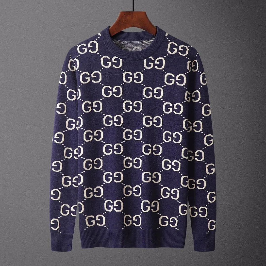 Crewneck Letter Jacquard Knit Sweater — Photo 12