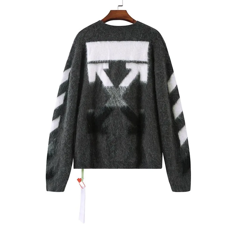Gradient Arrow Mohair Knit Sweater — QC