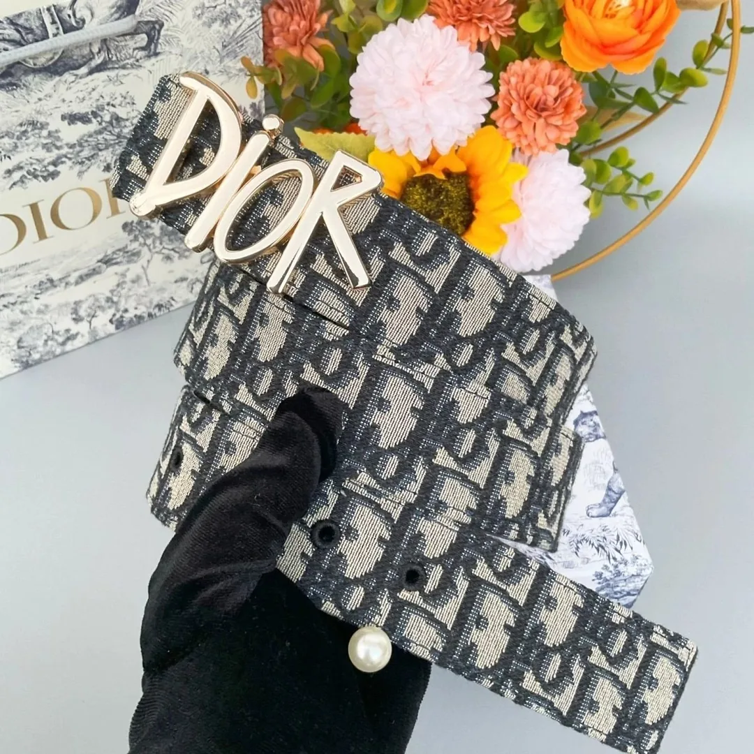 Dior Leather Letter Belt — QC