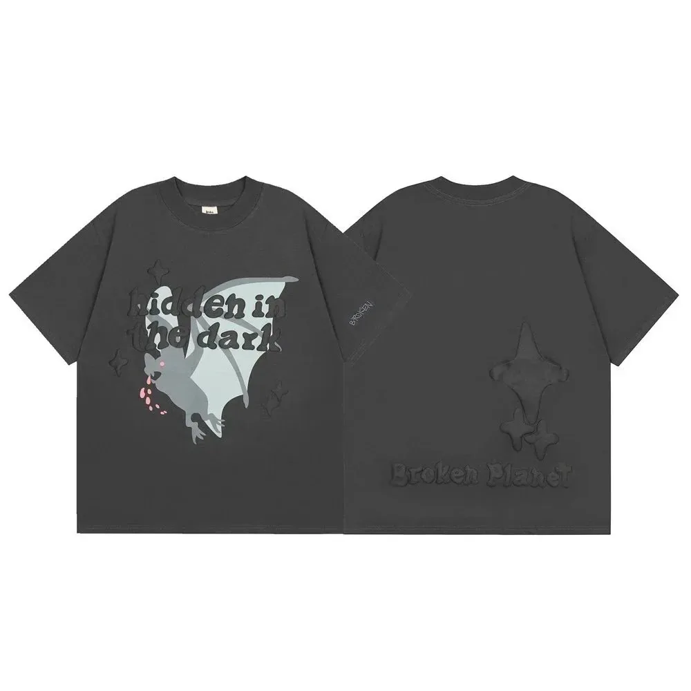 Cartoon Foam Print Crewneck T-Shirt — Photo 12