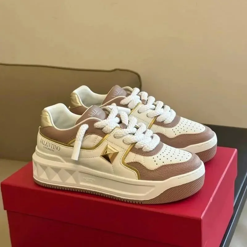 Valentino One Stud White Basic Trainers — QC