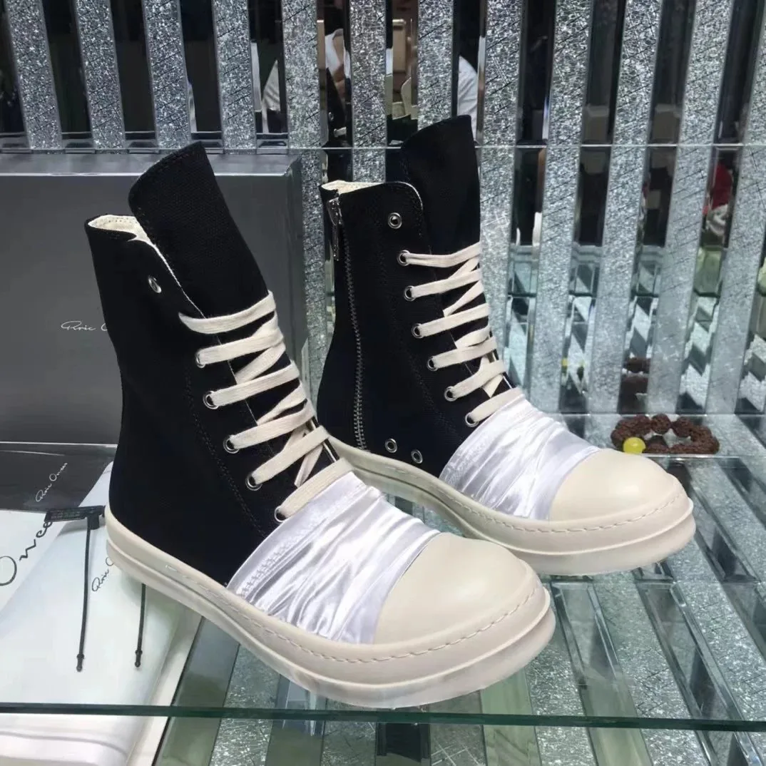 Rick Owens Ramones White Canvas High-Tops — Photo 8