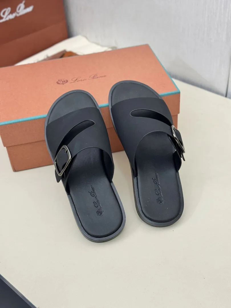 Leather Slide Sandals — photo 10