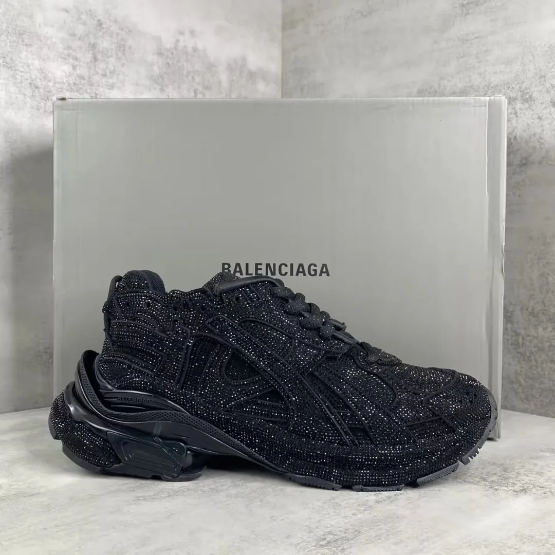 Balenciaga Black 7.5 Track Runners — QC