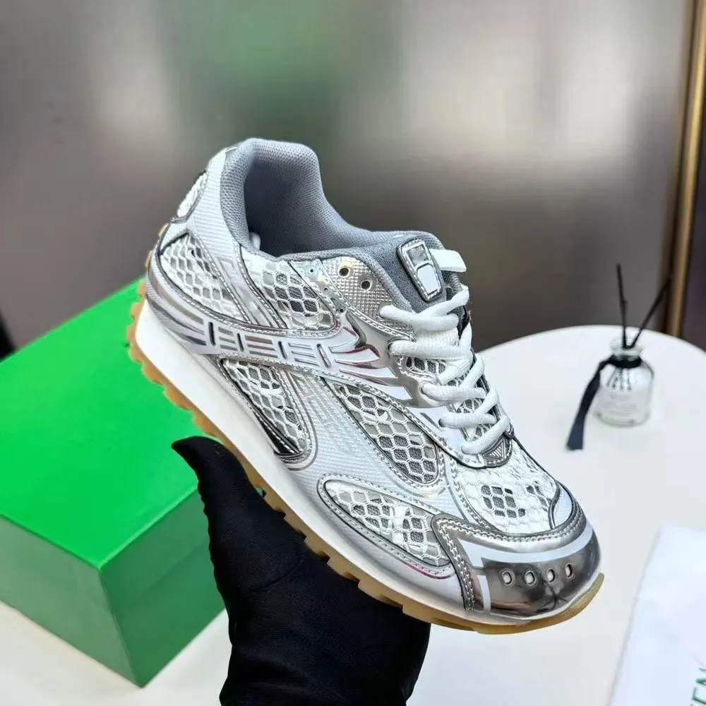 White Mesh Platform Trainers — QC