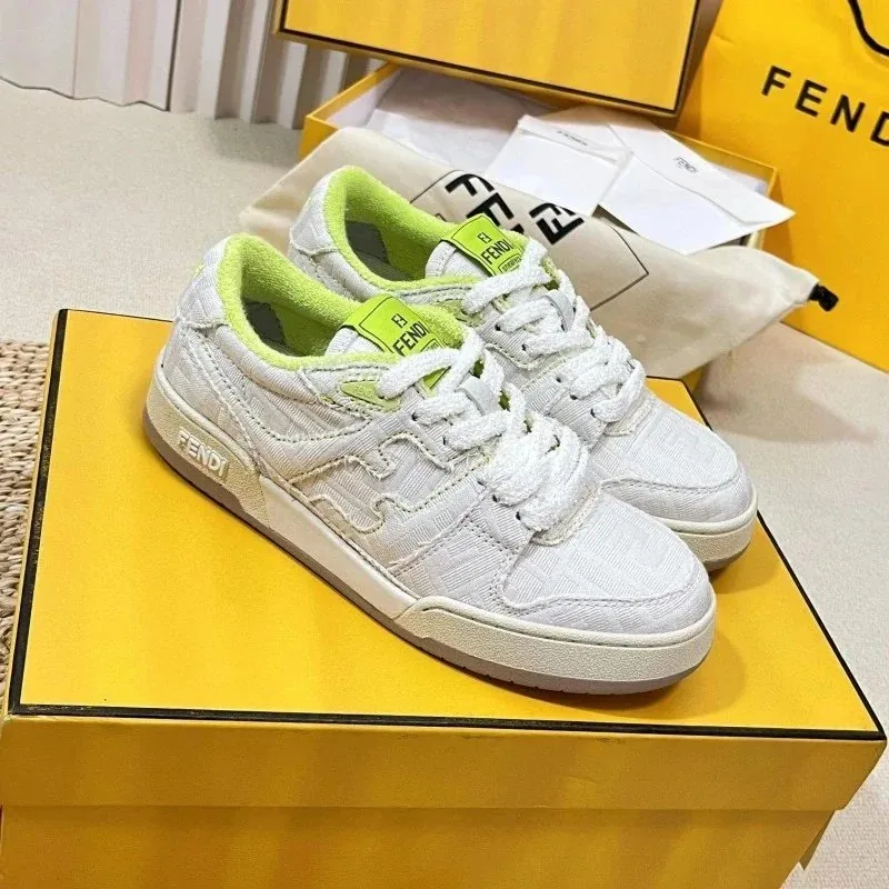Fendi Match Brown Low-Top Trainers — QC