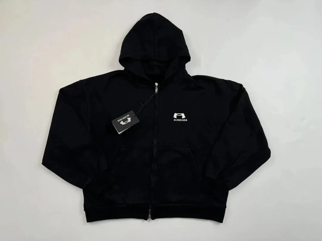 Embroidered Oversized Zip Hoodie — Photo 6