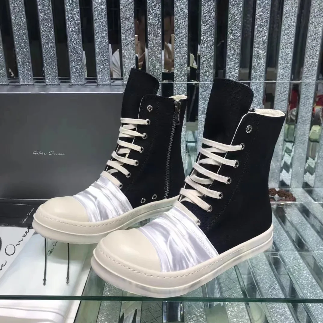Rick Owens Ramones White Canvas High-Tops — Photo 7