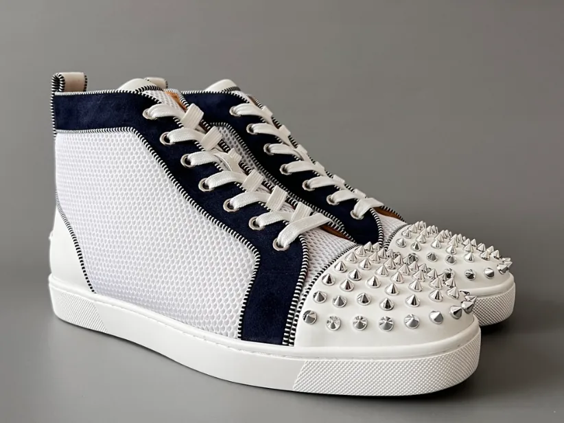 Christian Louboutin Louis Spikes Black Court Trainers — Photo 7