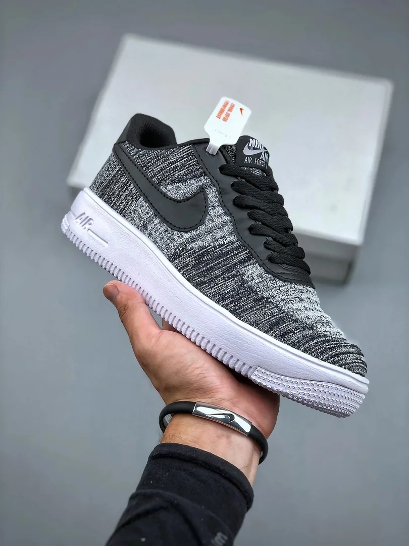 Nike Air Force 1 Flyknit 2.0 Grey Sneakers — Photo 5