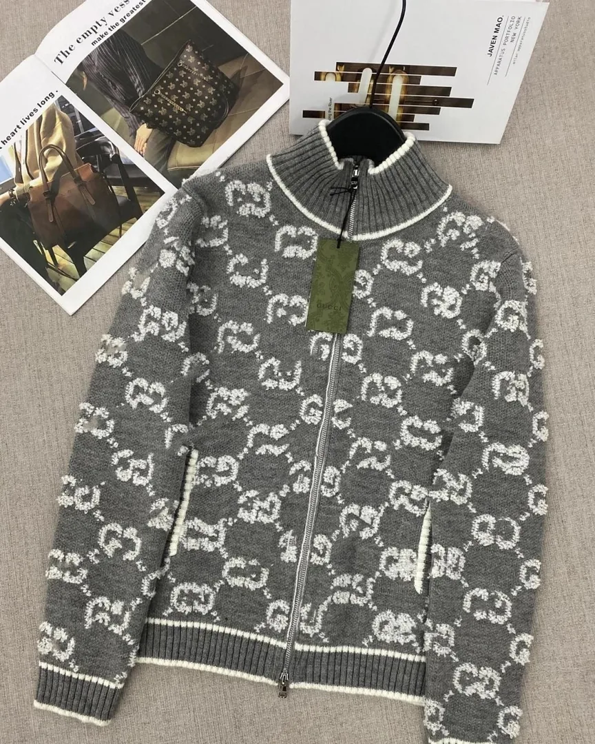 Jacquard Cotton Sweater — Photo 8