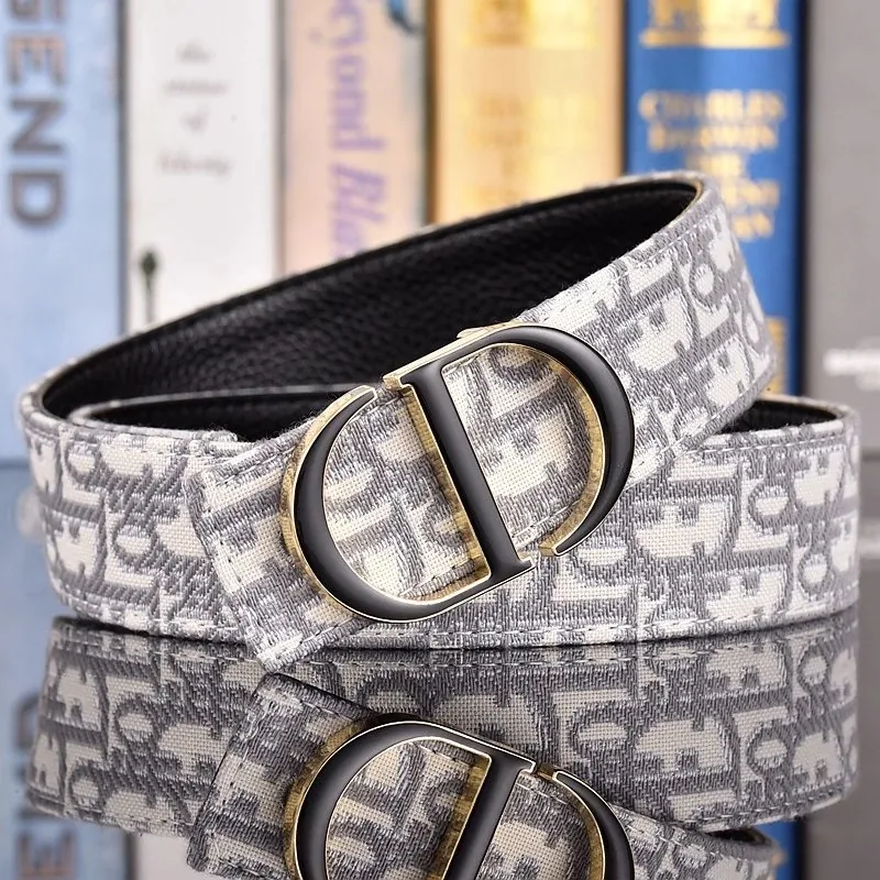Men's Canvas Leather Letter Belt — Photo 10