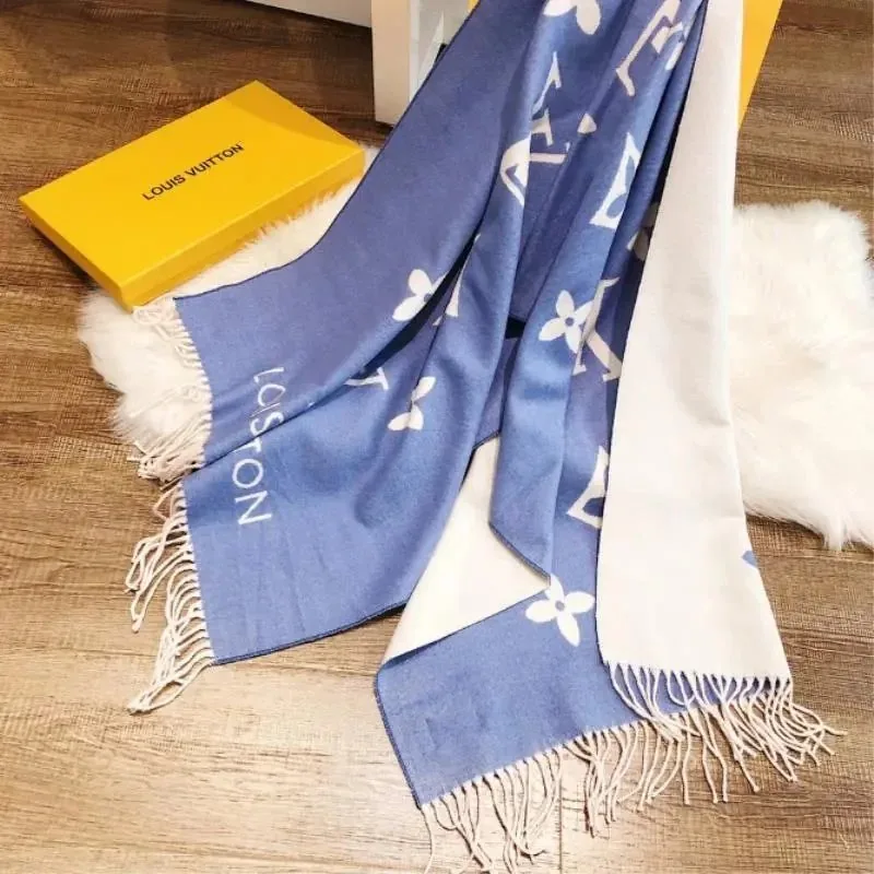 Louis Vuitton Monogram Flower Cashmere Scarf Collection — photo 11